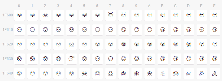 emoji unicode utf-8